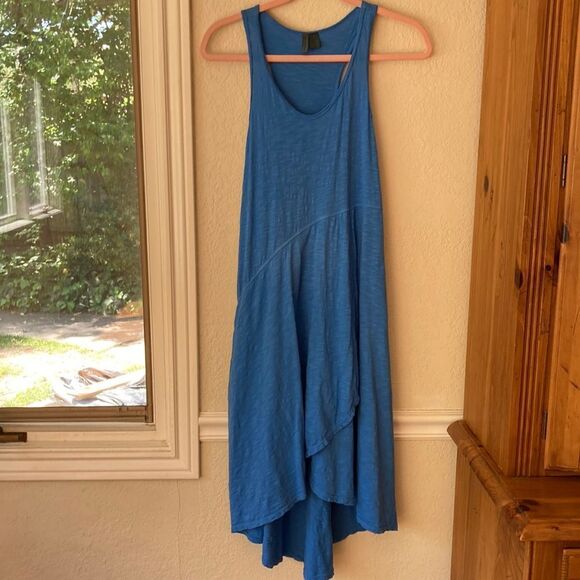 Anthro Left of Center Asymmetrical Hem MIDI Dress XS - Picture 1 of 9
